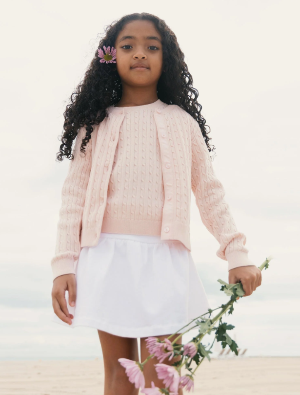 White Organic French Terry Skort - Hope & Henry