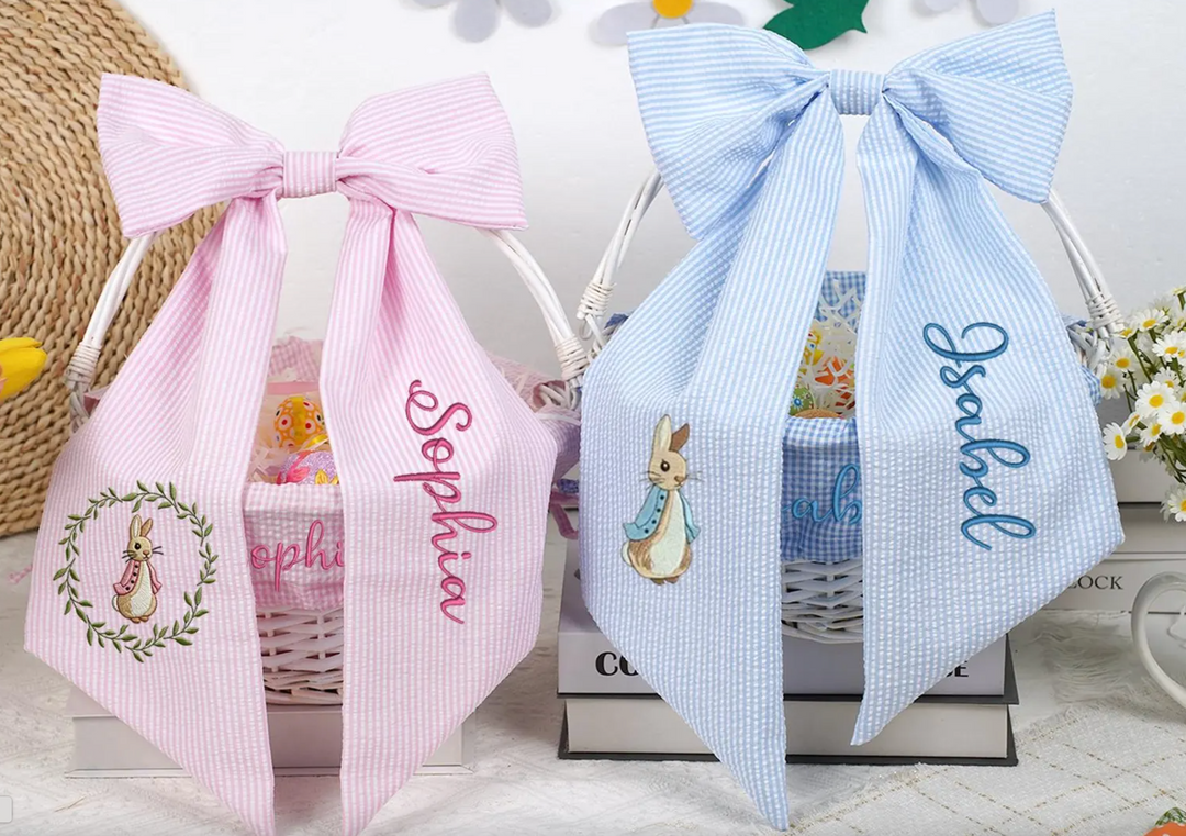 Seersucker Sashes - Bits & Bows