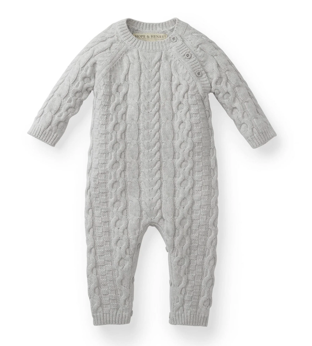 Organic Cable Knit Sweater Romper - Hope & Henry