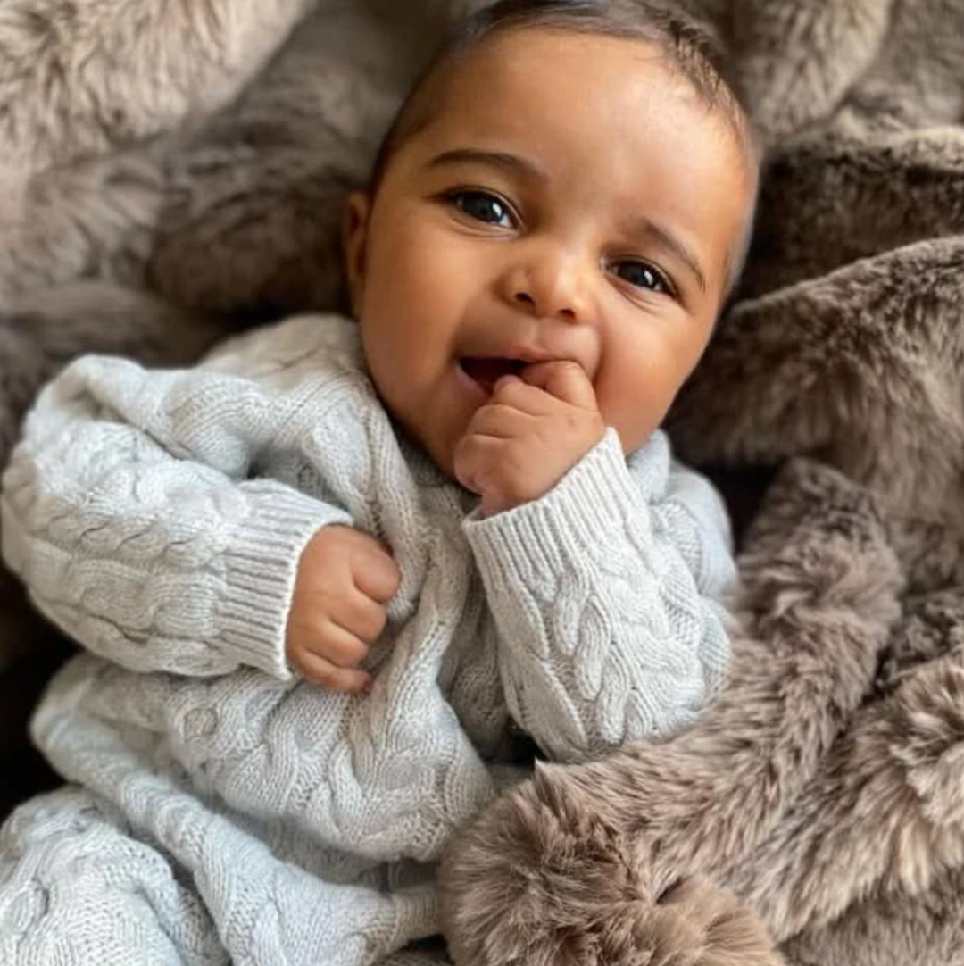 Organic Cable Knit Sweater Romper - Hope & Henry