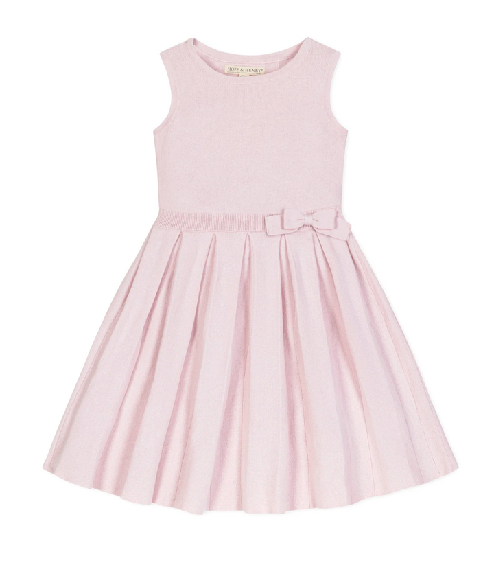 Pink Pleated Knit Dress - Hope & Henry