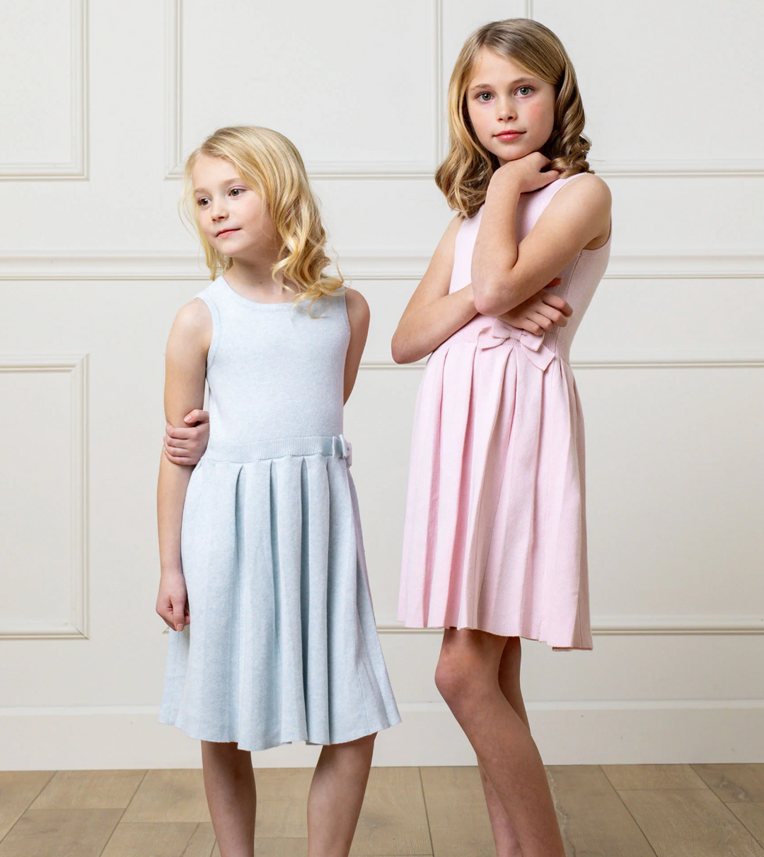 Pink Pleated Knit Dress - Hope & Henry