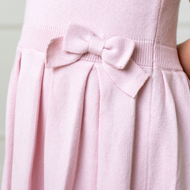 Pink Pleated Knit Dress - Hope & Henry
