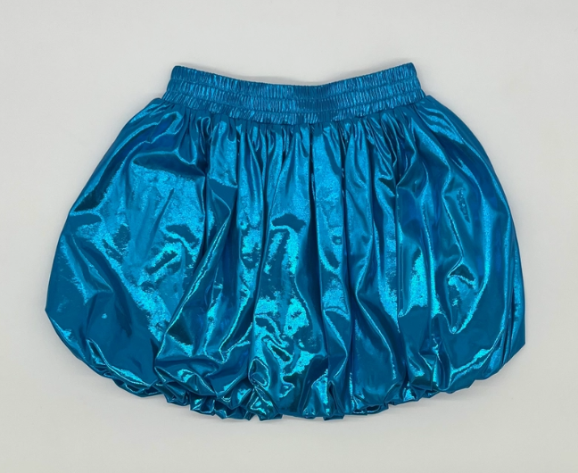 Blue Metallic Bubble Skort - Blended Spirit