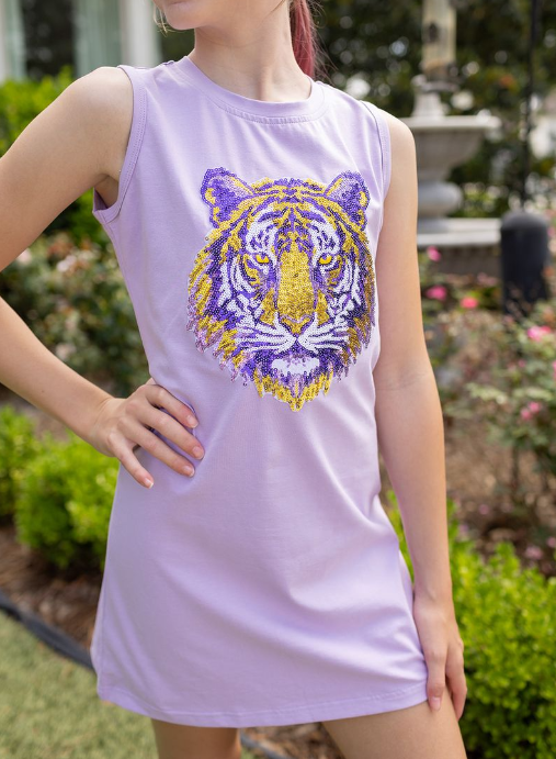 Sequin Tiger Face Dress - Blended Spirit
