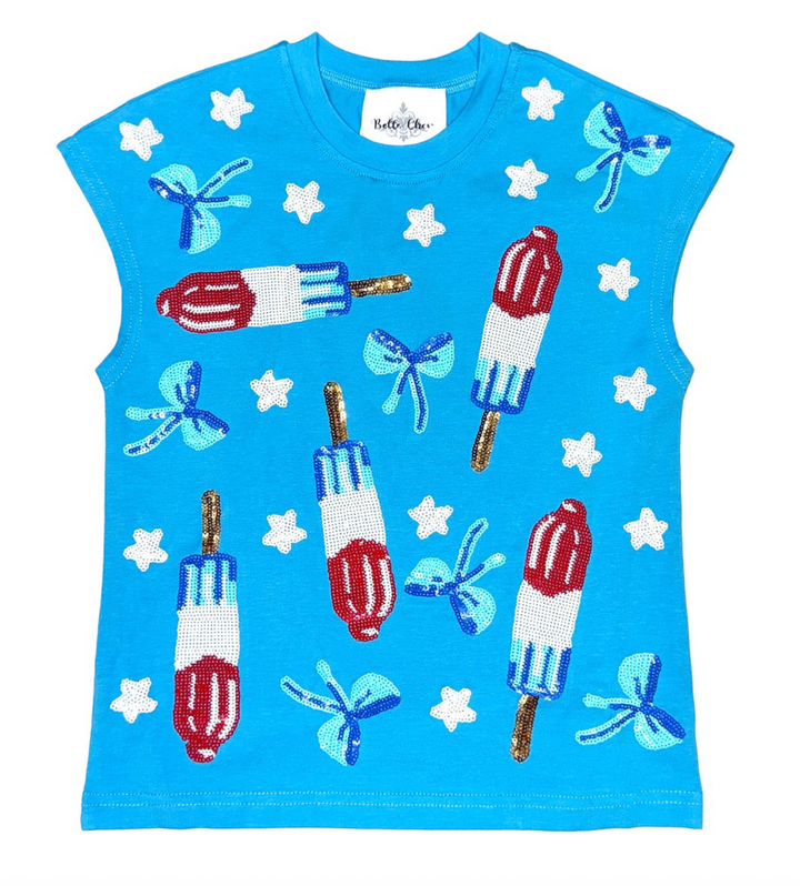 Sequin Bomb Pop Shirt - Belle Cher