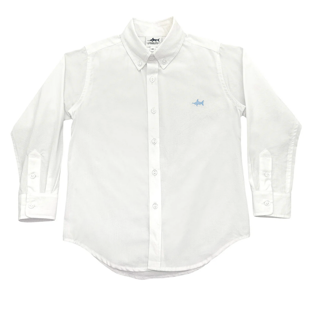 White Seersucker Oxford Shirt - Saltwater Boys