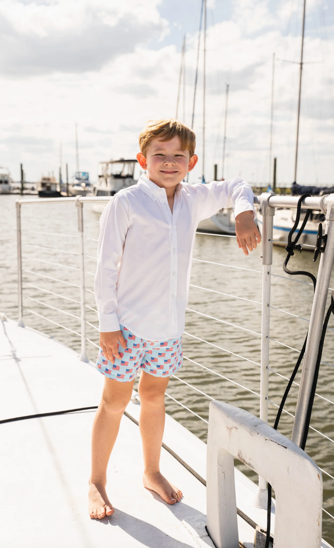 White Seersucker Oxford Shirt - Saltwater Boys