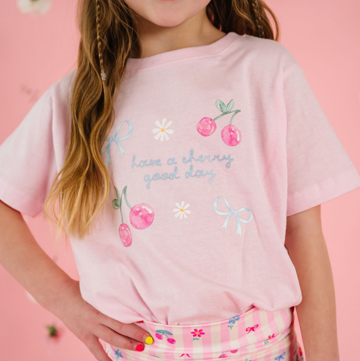 Cherry Good Day Pink Tee - Sweet Wink