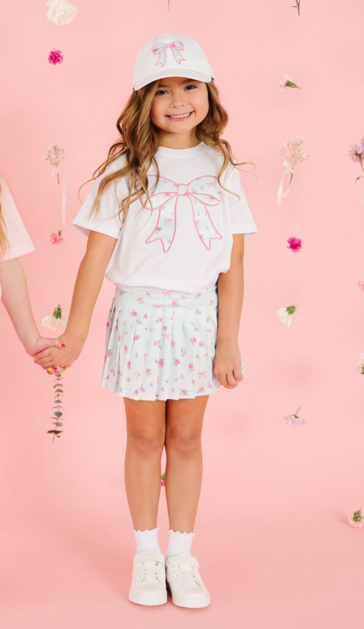 Sky Blue Fancy Floral Shirt - Sweet Wink