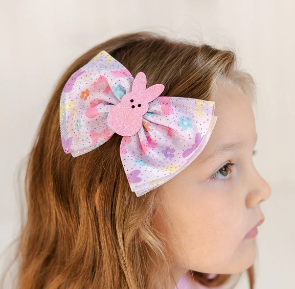 COQUETTE EASTER BUNNY TULLE BOW CLIP - SWEET WINK