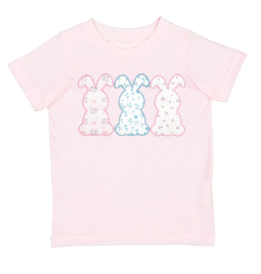 Floral Bunny Easter Trio Tee - Sweet Wink