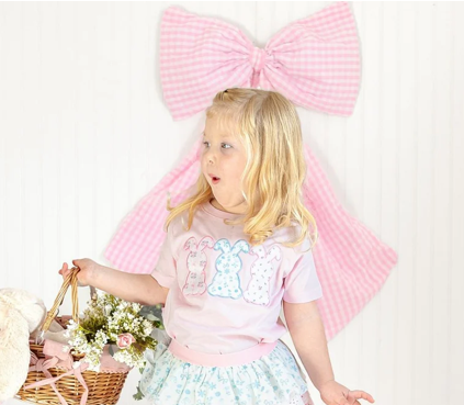 Floral Bunny Easter Trio Tee - Sweet Wink