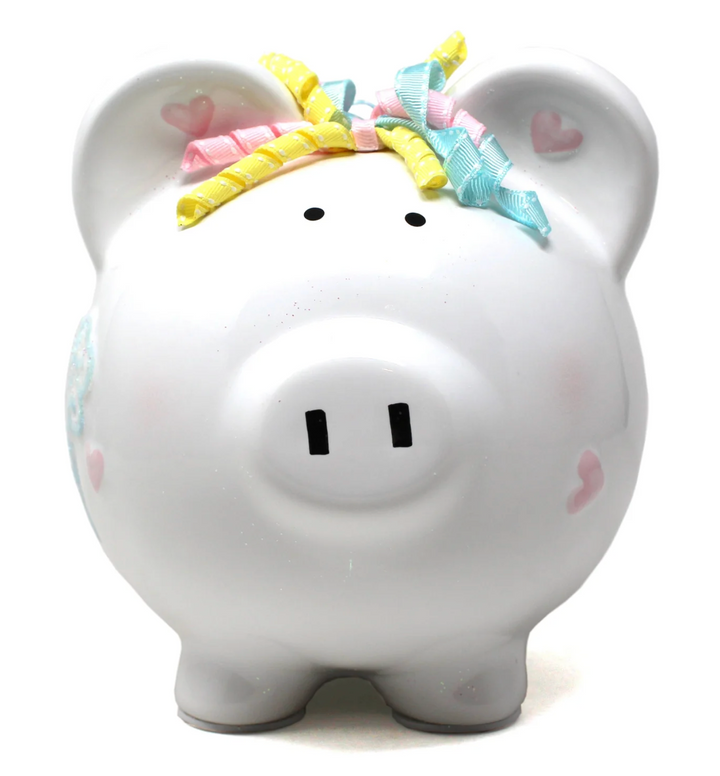 Unicorn and Rainbows Large Piggy Bank - Child To Cherish