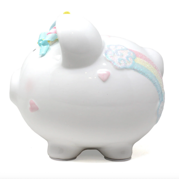 Unicorn and Rainbows Large Piggy Bank - Child To Cherish
