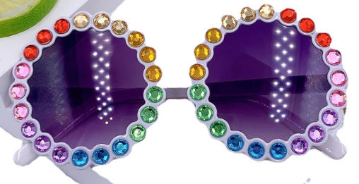 Girls Rhinestone Frame Sunglasses