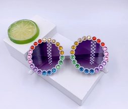 Girls Rhinestone Frame Sunglasses