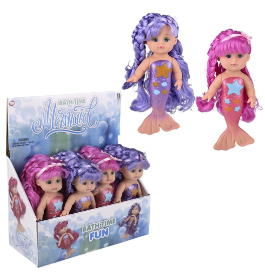 Mermaid dolls with packaging on a white background