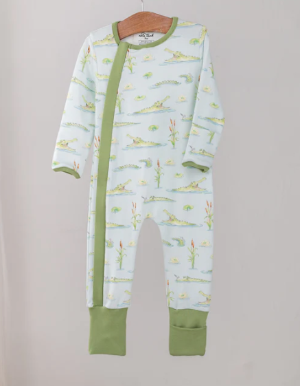 Pastel Bayou Dream Zip-Up Footie - Nola Tawk