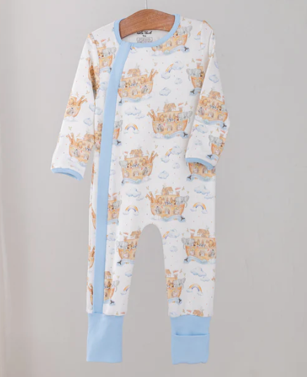 Noah's Ark Full-Zip Footie - Nola Tawk