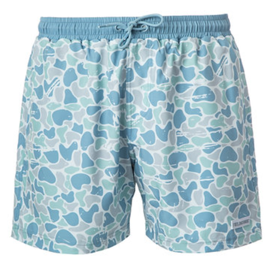 Boys Saltwater Camo Swim Trunks - Fieldstone