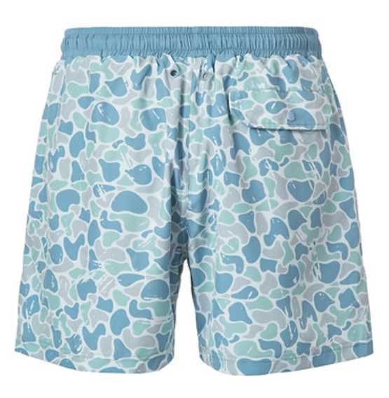 Boys Saltwater Camo Swim Trunks - Fieldstone