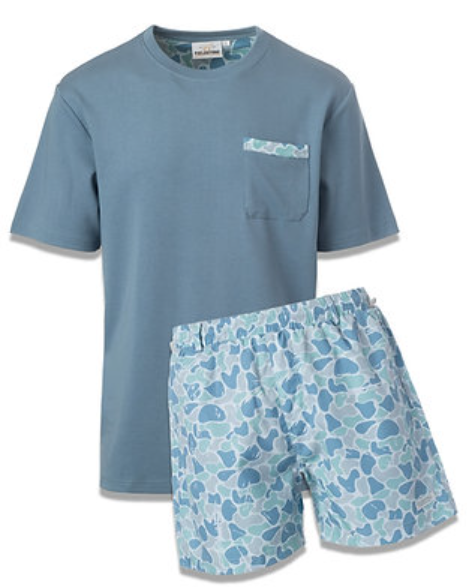 Boys Saltwater Camo Pocket Tee - Fieldstone