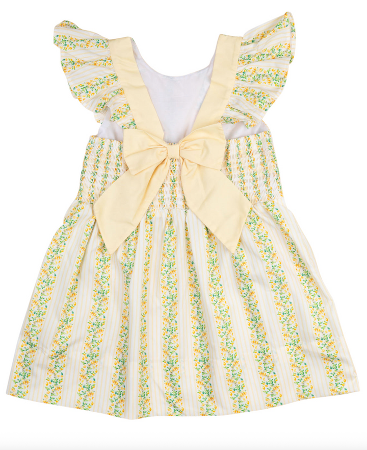Lemony Stripes Dress - Smockingbird
