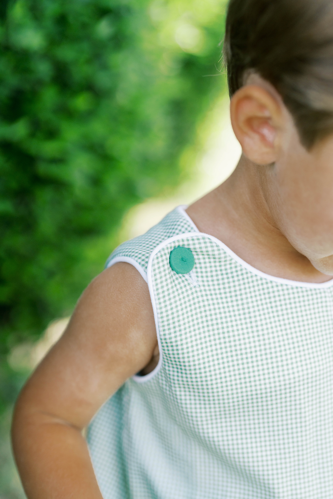 Green Gingham Boys Sunsuit Bubble - Lullaby Set