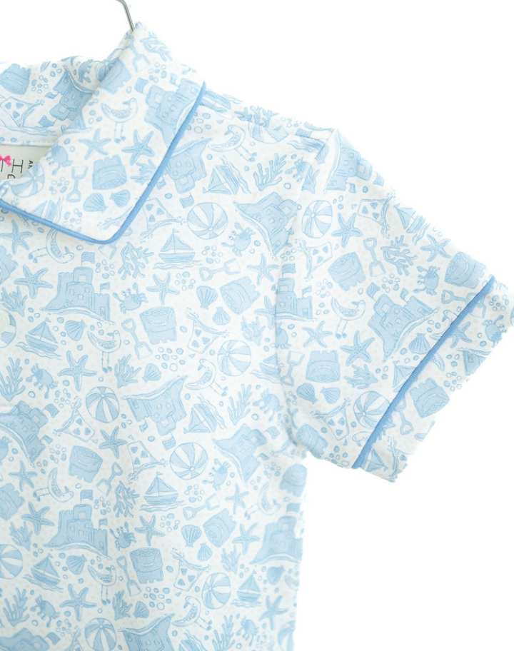 Boys Beach Trip Romper - Ruth and Ralph