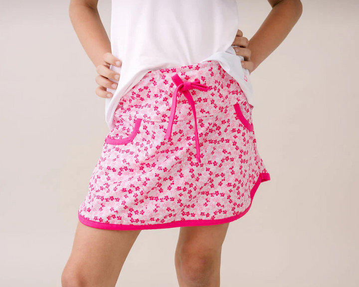 Pink Florals Performance Skort - Set Athletics