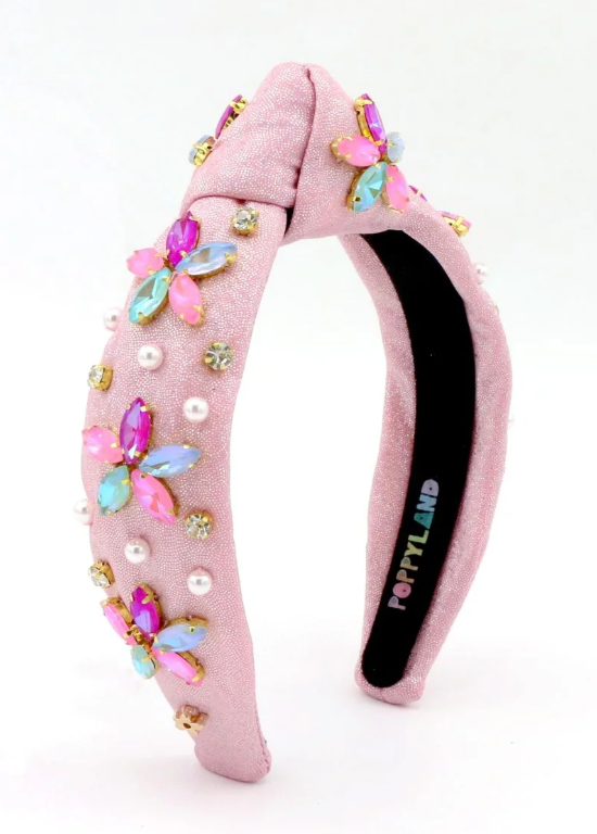 Pearls, Jewels & Blooms Headband - Poppyland