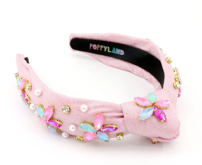 Pearls, Jewels & Blooms Headband - Poppyland