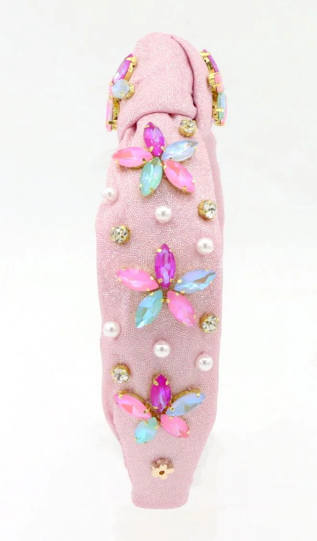 Pearls, Jewels & Blooms Headband - Poppyland