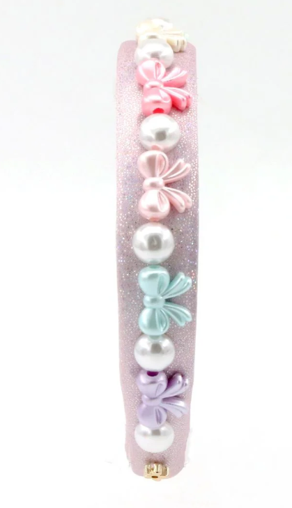 Pastel Bows & Pearls Headband - Poppyland