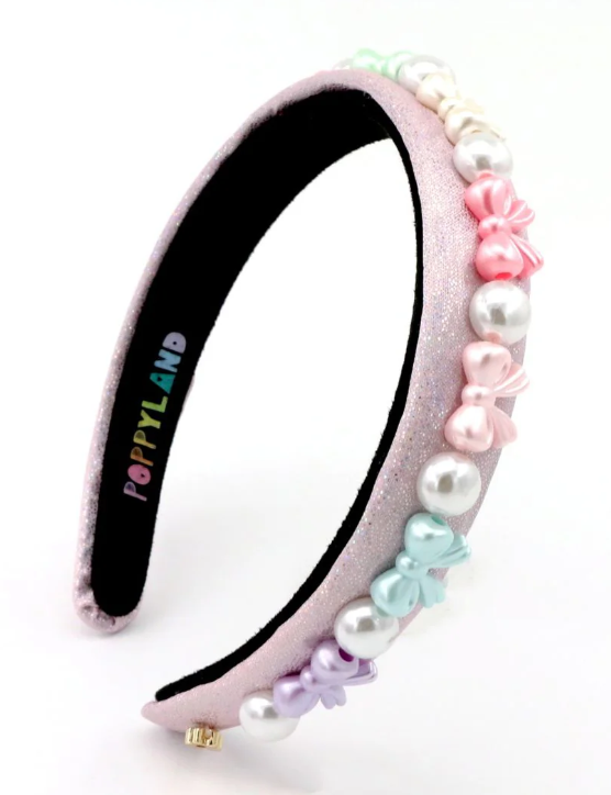 Pastel Bows & Pearls Headband - Poppyland