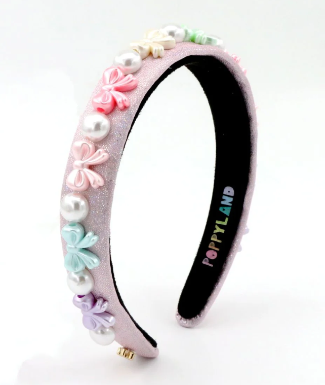 Pastel Bows & Pearls Headband - Poppyland