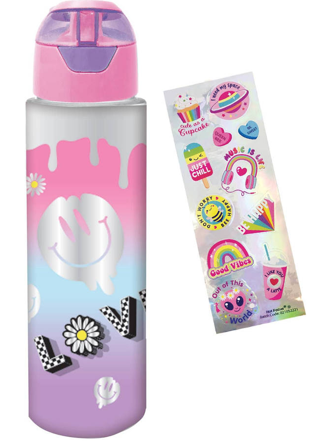 Pink & Purple  Cool Vibes Water Bottle