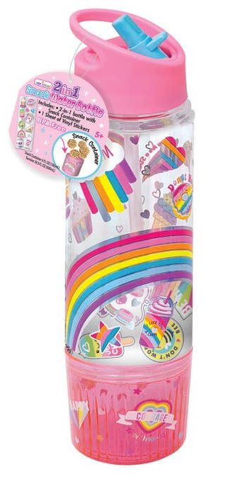 2 in 1 Snack Rainbow Water Bottle