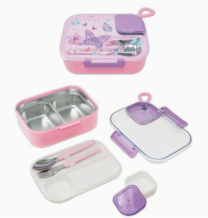 Stainless Steel Tie-Dye Butterfly Bento Box