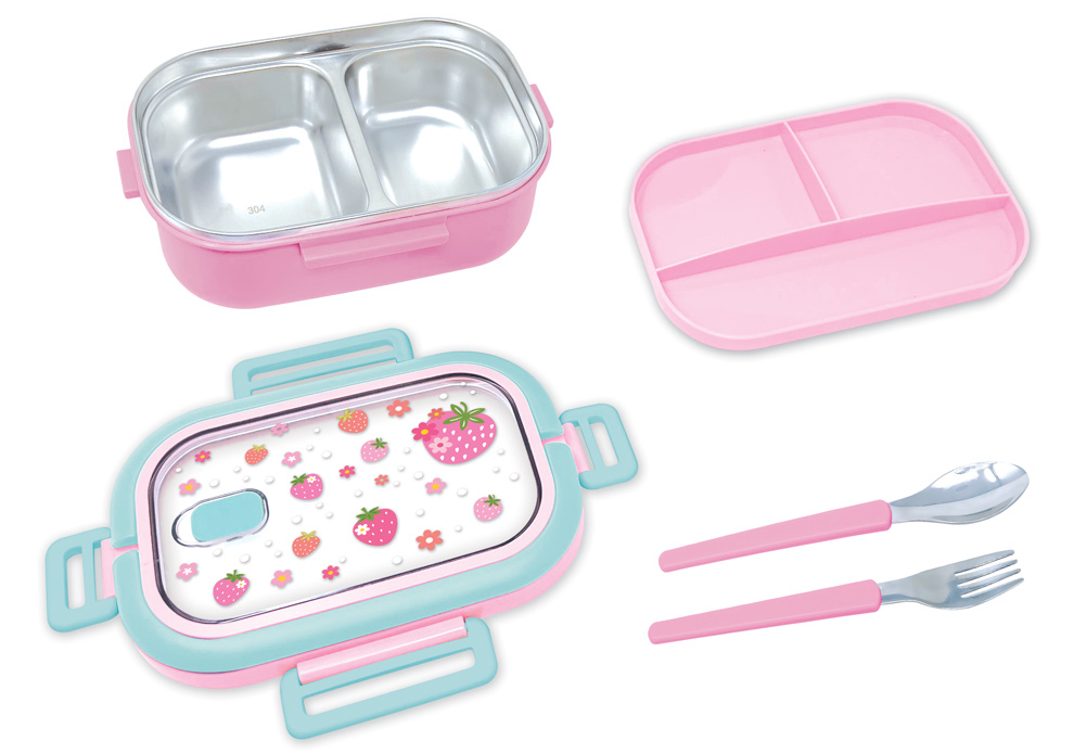 Stainless Steel Strawberry Lunch Box