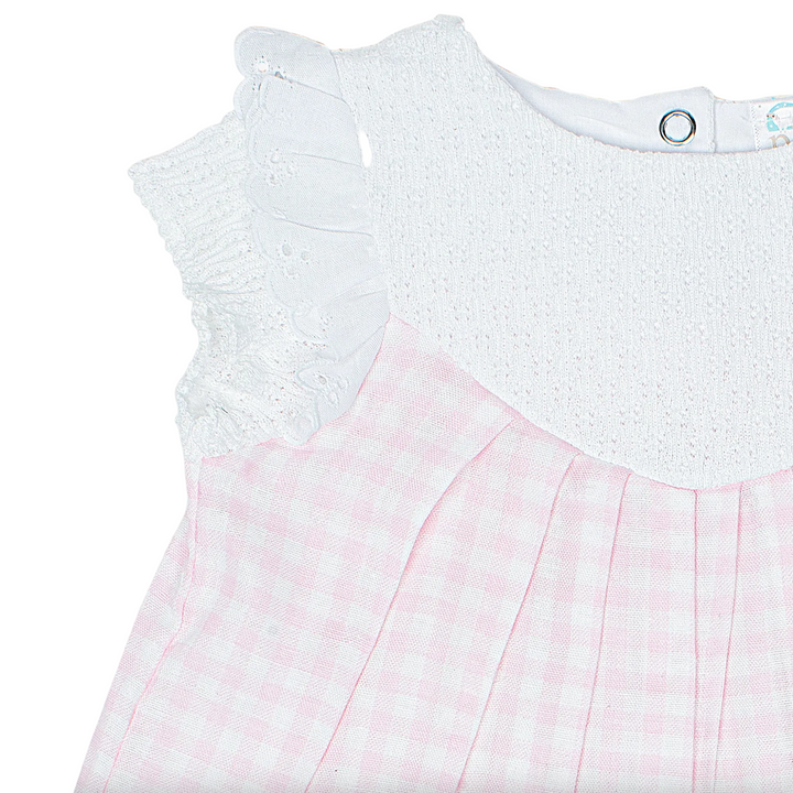 Pink Gingham & Lace Dress - Paty