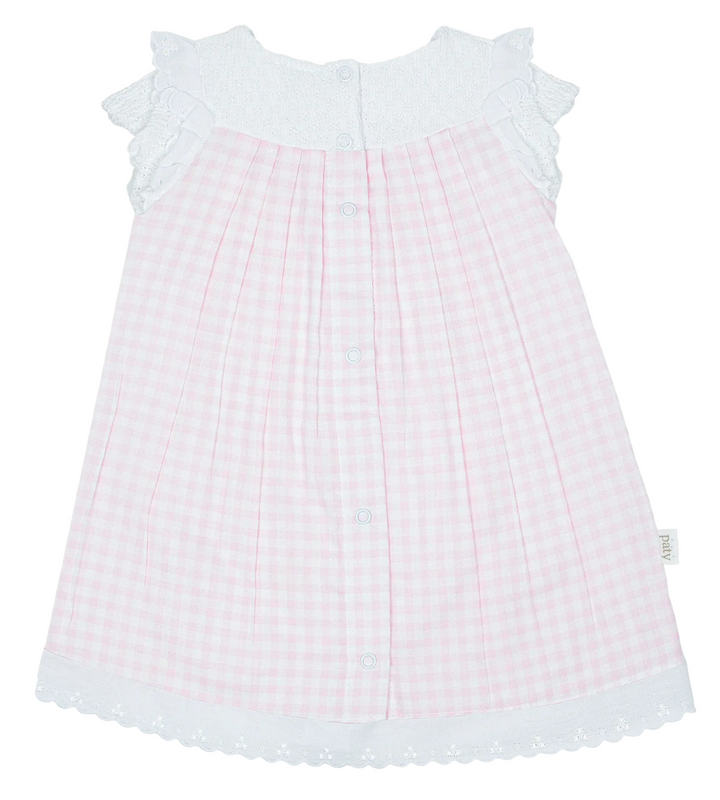 Pink Gingham & Lace Dress - Paty