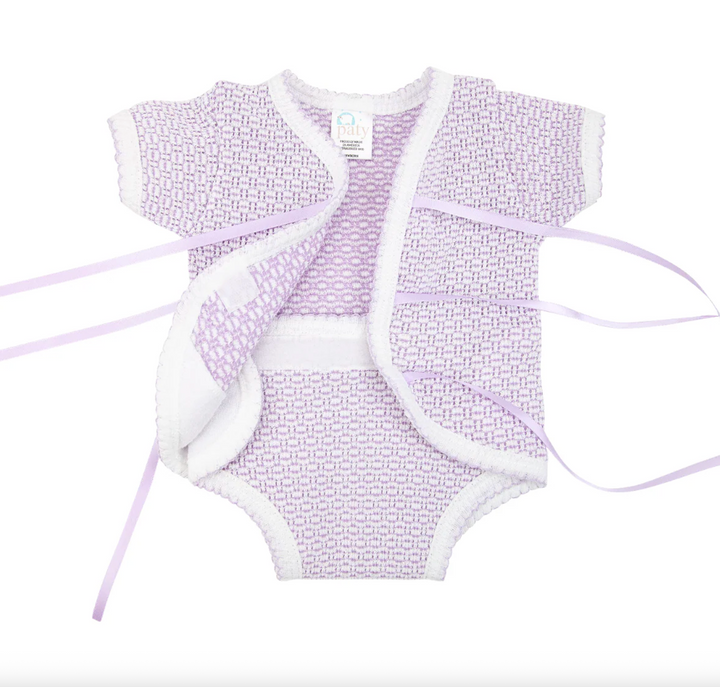 Lavender Paty Knit Diaper Set - Paty Inc.