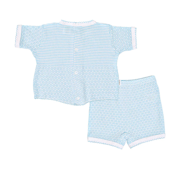 Blue Paty Knit Short Set - Paty, Inc.