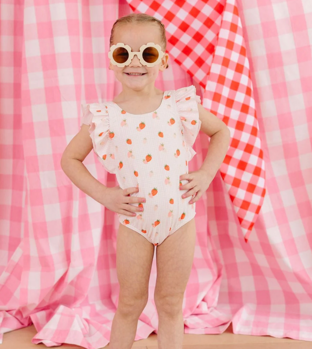 Strawberry Ruffle Swimsuit - Sweet Wink