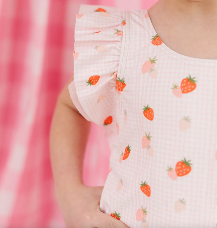 Strawberry Ruffle Swimsuit - Sweet Wink