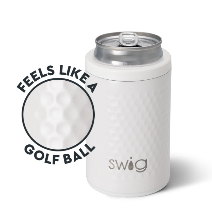 White Golf Ball Can/Bottle Cooler 12oz - Swig