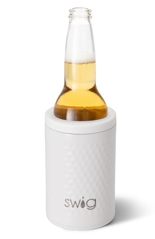 White Golf Ball Can/Bottle Cooler 12oz - Swig