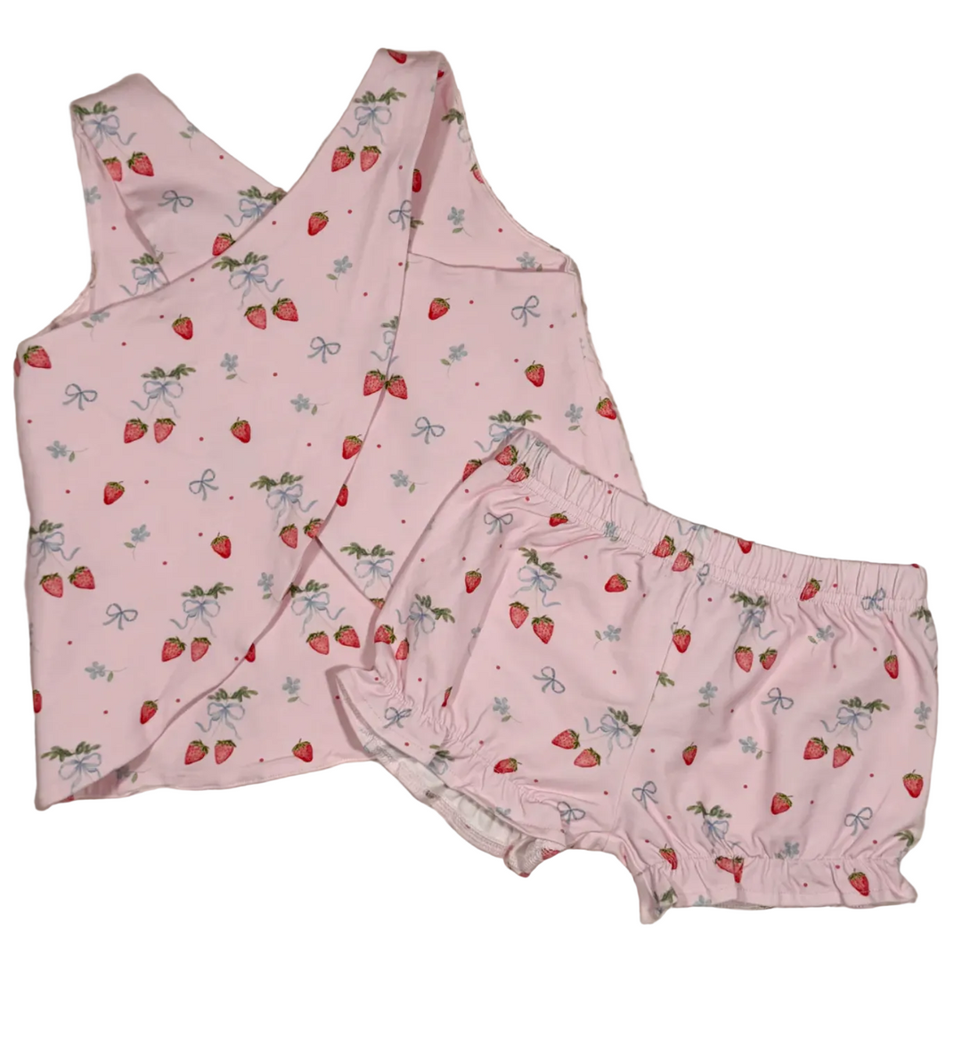 Summerfield Strawberries Bloomer Set - Three Little Ducks